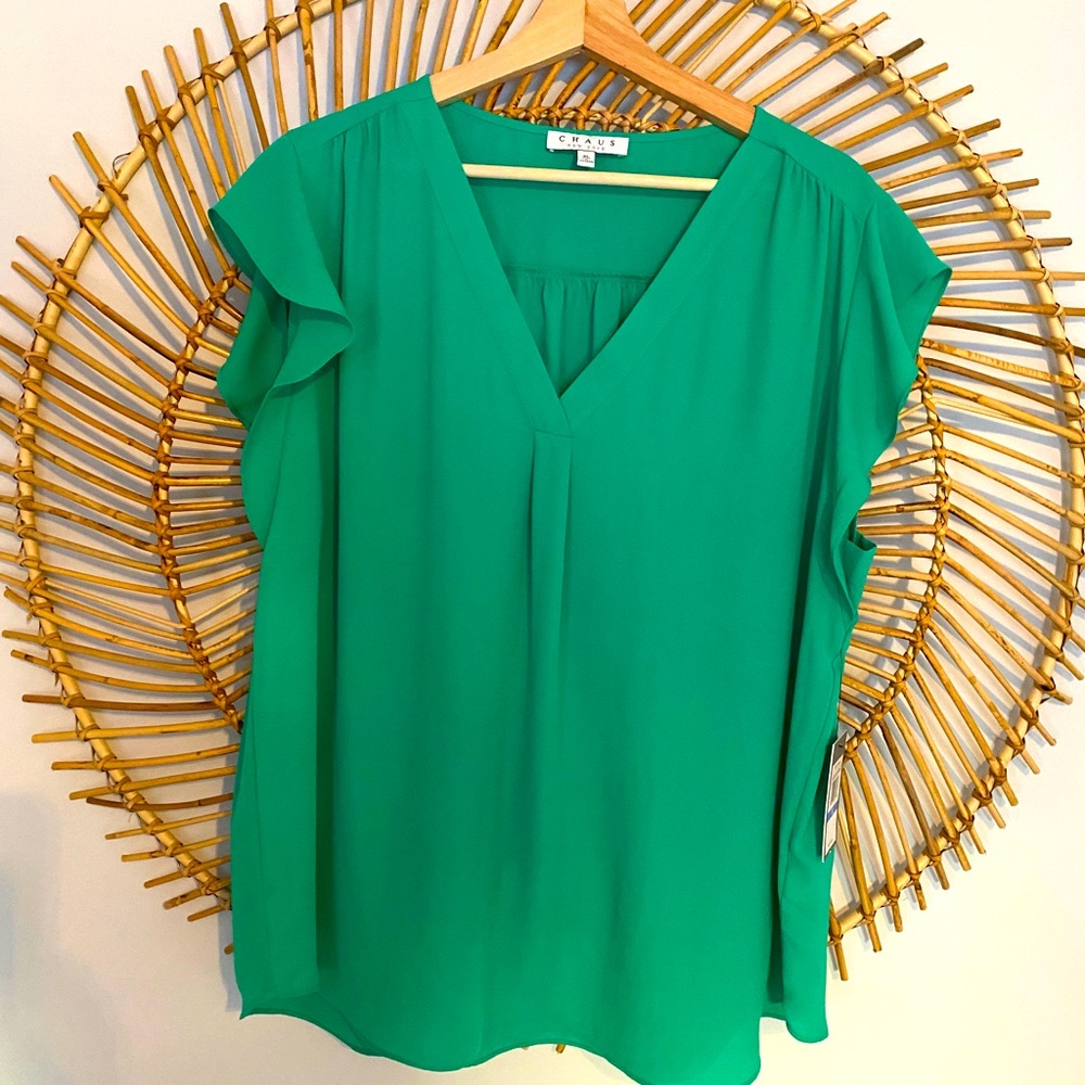 Chaus New York Blouse XL Color 339 “Field Green”